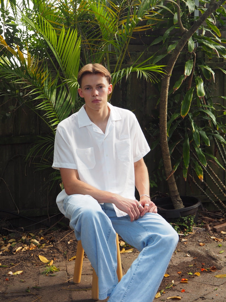 Silky Short Sleeve Shirt - White
