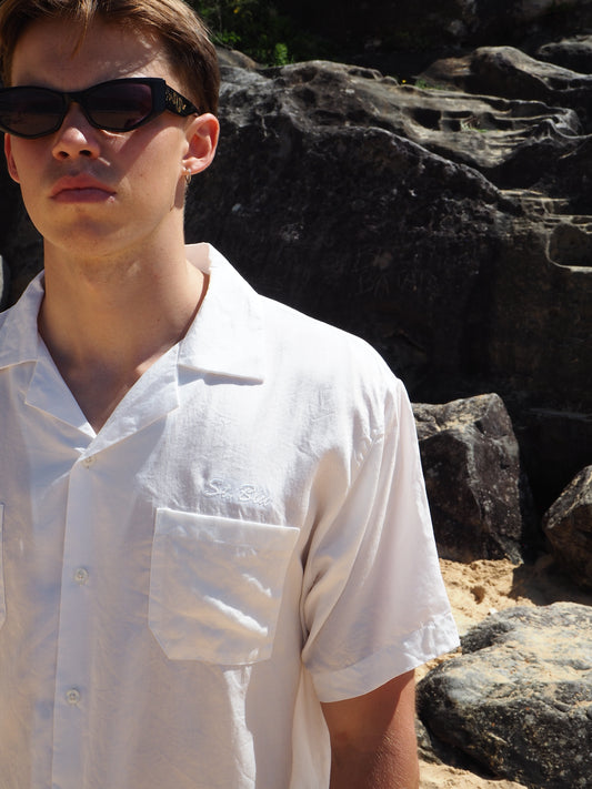 Silky Short Sleeve Shirt - White